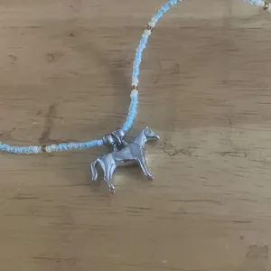 FINAL MARKDOWN Beaded Necklace with Horse Pendant thumbnail 2