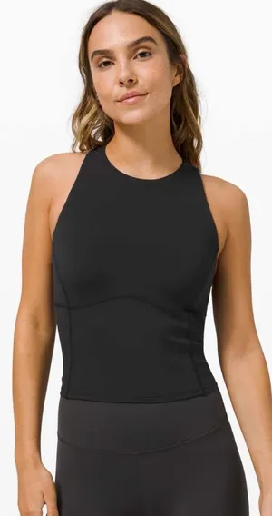 Key To Balance Yoga Tank Top Light Support B/C Cup in Black Size 4 thumbnail 1