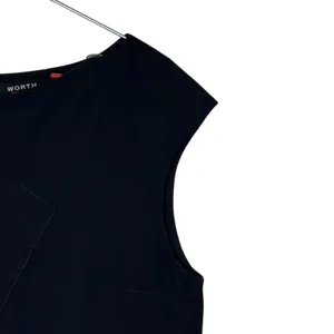 Worth Women's Midi Dress Draped Sleeveless Minimalist Careerwear Black Size 10‎ thumbnail 6