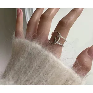 Boutique NEW Unisex Handmade‎ 925 Sterling Silver Knot Band Ring, Adjustable thumbnail 2