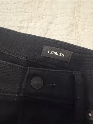 Express Black Ripped Skinny Jeans thumbnail 4