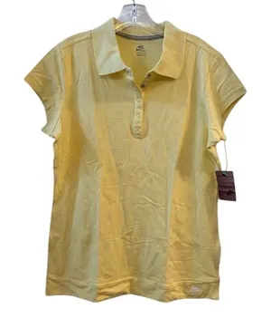 Nike Women's Yellow Polo Shirt XL Short Sleeve Casual Top‎ NWT thumbnail 1