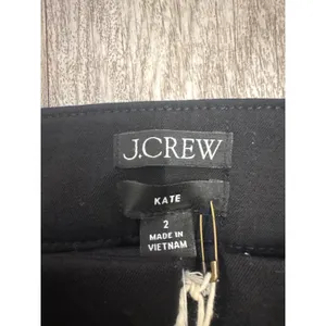 J.Crew Kate Straight Leg Pants Black Perfecting Pockets Size 2 New With Tags thumbnail 3