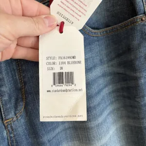 Standards And Practices Clarice Mid rise Bootcut‎ Plus Size 18 NWT Blue thumbnail 3