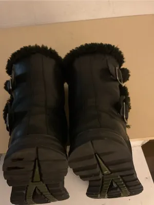 Ugg women black leather waterproof biker moto boots US 7 thumbnail 7