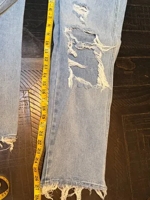 Flying Monkey 29 High Rise Straight Distressed Jean Denim thumbnail 9