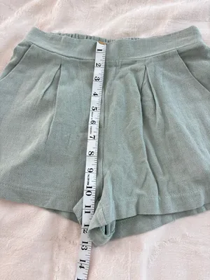 Altar'd State Mint Green Linen Shorts thumbnail 5
