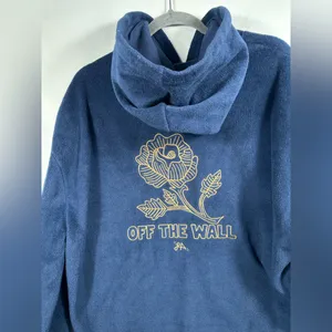 Vans Lizzie Armanto Navy Fleece‎ Hoodie Womens Medium Rose Off The Wall Skate thumbnail 7