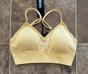 PacSun Civil Regime Pastel Yellow Kelly Seamless Bra Small thumbnail 1