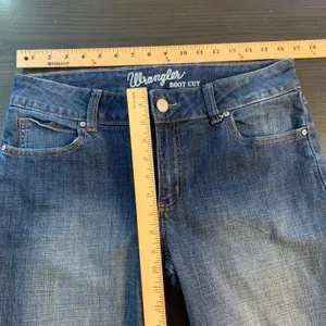 Wrangler Boot Cut Jeans Women's Dark Wash Denim Pants Size‎ 11x32 (32x30.5) thumbnail 9