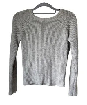 Aerie Gray Open Back Sweater - XS thumbnail 1