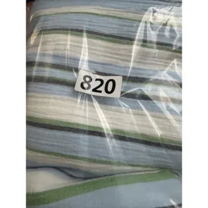 Wonderly Womens Cotton High Rise Tie Waist Ankle Pants Blue Green Striped XL thumbnail 15