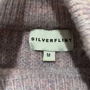 Silverflint Boutique soft and cozy purple and brown striped sweater thumbnail 6