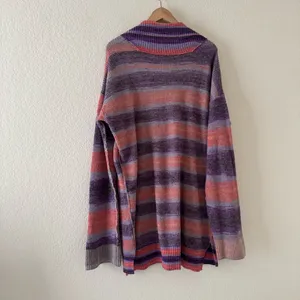 Anthropologie Daily Practice Half-Zip Tunic Sweater Mini Dress Striped M thumbnail 8