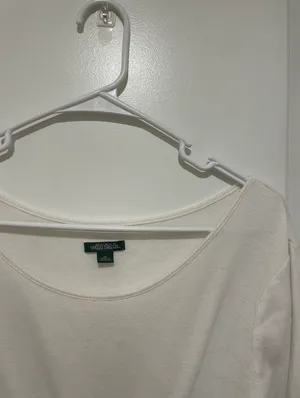 Wild Fable White Long Sleeve Crop Top thumbnail 3