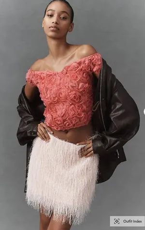 Anthropologie Maeve Off-Shoulder Rosette Top thumbnail 1