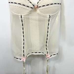 Victoria's Secret Sexy Little Things‎ 36B Bustier Ivory Corset Garter Y2K 175 thumbnail 7