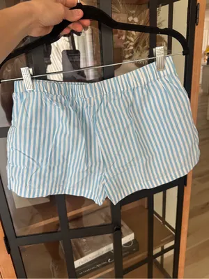 LAKE Pajamas seersucker shorts striped elastic waistband cotton thumbnail 5