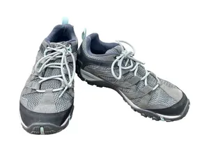 Merrell Womens Gray Leather Hiking Shoes Sneakers Size 10 SKU 8826 thumbnail 1