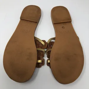 Mi.iM Cross-Hatch Golden Slip On Sandals Size 8 Slides Party Night Out Summer thumbnail 10