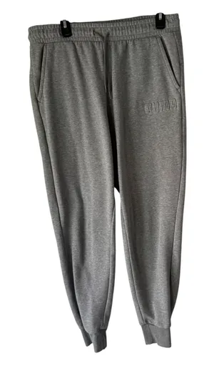 Puma Women's Gray Sweatpants Joggers Size L Logo Drawstring‎ Cuffed Athletic thumbnail 1