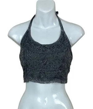 Halter Gray Embroidered one size Size undefined thumbnail 1