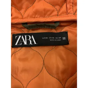 Zara Quilted Sherpa Sleeve Hooded Anorak Pullover Jacket Olive Green‎ XS thumbnail 4