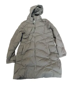 LL Bean Womens Ultrawarm Down Coat Gray Hooded Puffer Parka Jacket Large 505262 thumbnail 1