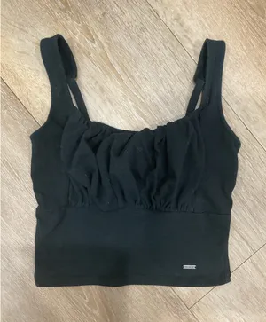Hollister Black Cropped Tank thumbnail 1