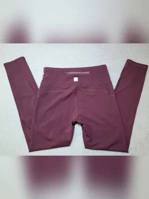 Vuori Pace High Rise Leggings Size Medium Burgundy Yoga Running Athletic thumbnail 6