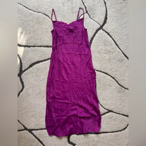 Anthropologie Satin Midi Cowl Neck Dress thumbnail 5