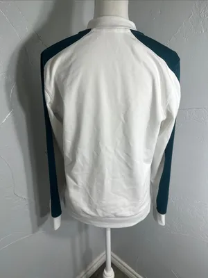 Lady Hanger Tennis Jacket White Green Lightweight Athletic Zip Up. thumbnail 7