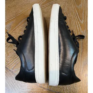 Quince Womens 100% Leather Everyday Sneaker Black White Low Top Size 8 thumbnail 9