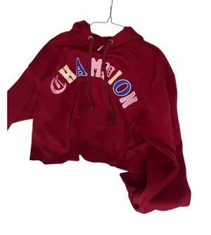 Champion Reverse Weave Cropped  Hoodie Size Medium thumbnail 1