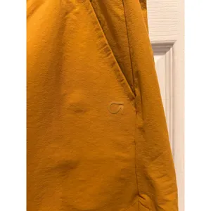 GapFit Womens High Rise Running Shorts Mustard Yellow Paperbag‎ Waist L Active thumbnail 2