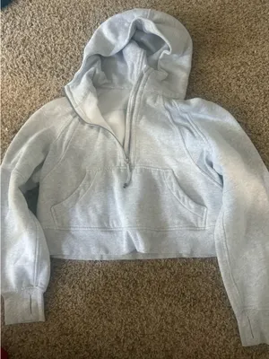LULU LEMON grey half zip scuba thumbnail 1