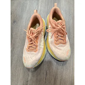 HOKA ONE ONE Bondi 8 Women's‎ Peach/Yellow Running Shoes Size 8.5 thumbnail 3
