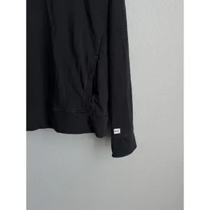 Pact Women Essential 1/4 Zip Pullover Sweatshirt Black Size M Organic Athleisure thumbnail 7
