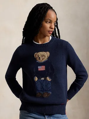 Polo Ralph Lauren Bear Cotton-Linen Sweater thumbnail 1