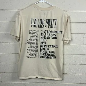 Taylor Swift The Eras Tour Cream Band Tee size M thumbnail 4