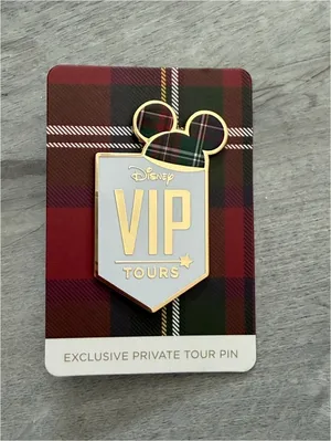 Disney World VIP Tours Exclusive Private Tour Plaid Mickey Hat Pin thumbnail 5