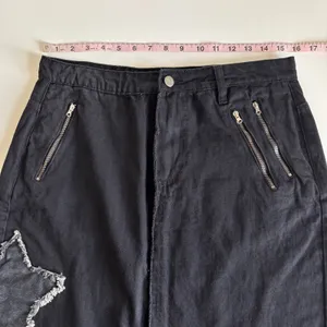 Daisy Street Star Patch Black Denim Midi Skirt Women’s Small Streetwear Y2K thumbnail 5