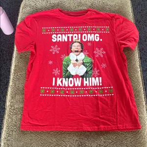 Elf Red Christmas Graphic T thumbnail 1