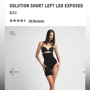 Skims Seamless SCUPLT Solution Short Left Leg Exposed Onyx BLACK NWOT $42 sz XL‎ thumbnail 11