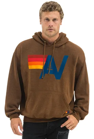 Aviator Nation Logo Pullover Relaxed Hoodie Chocolate Unisex Californian Size L thumbnail 2