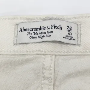 Abercrombie Fitch The 80s Mom Jean Women 26‎ White Pleated Ultra High Rise Indie thumbnail 8