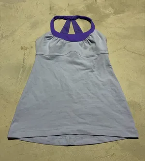 Lululemon purple Halter Active Tank built in bra thumbnail 1