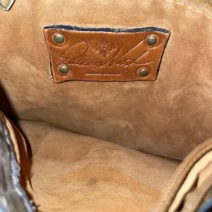 Patricia Nash Bohemian Style Italian Leather Bucket‎ Handbag Brown thumbnail 6