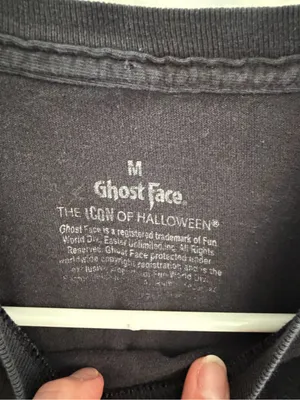 Ghost Face Scream Graphic T-Shirt Black Horror Movie Tee Size‎ Medium thumbnail 2