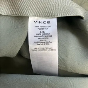 NWT Vince Satin Bias Green High Waisted Wide Leg Crinkle Texture Pants Large thumbnail 14